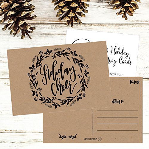 Christmas Holiday Postcards | Set of 50 | Greeting Cards