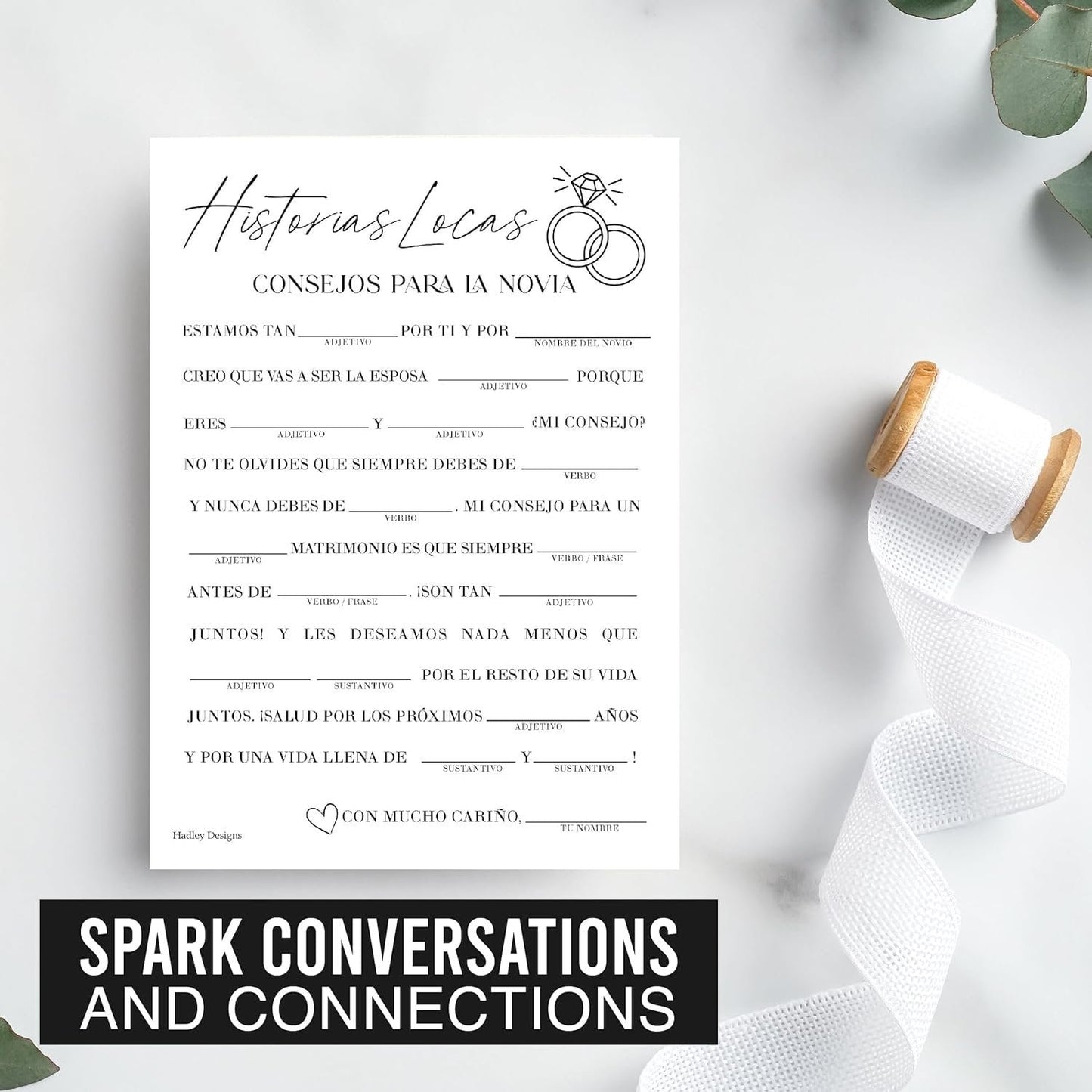 Mad Libs en español y Quién conoce mejor a la novia | Juego de 20 | Juegos para despedidas de soltera en español