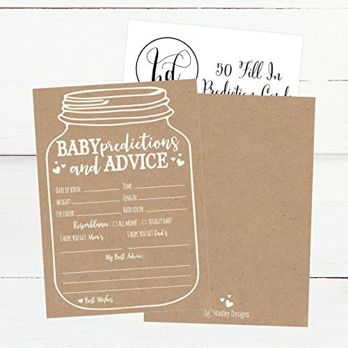 Baby Advice & Prediction Games | Set of 50 | Baby Shower Games