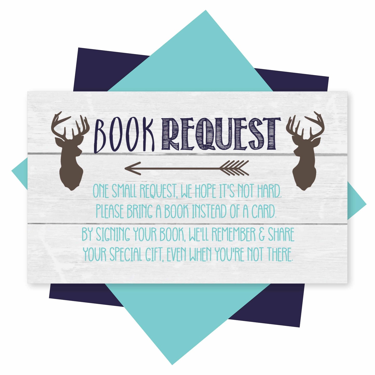 Book Request Cards | Set of 25 | Baby Shower Supplies