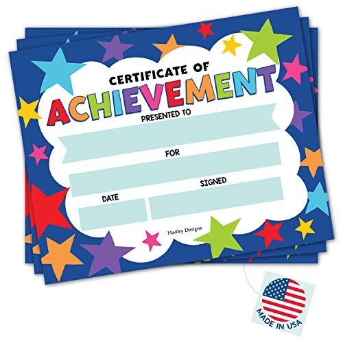 Colorful Bright Certificate of Achievement | Set of 25 | Awards