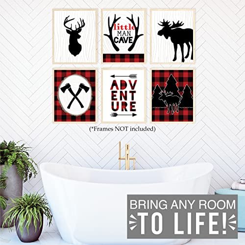 Lumberjack Children's Wall Art | Set of 6 | Nursery Decor