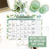 Greenery Magnetic Calendar For Refrigerator Dry Erase - Magnetic Fridge Calendar Dry Erase Magnetic Whiteboard For Fridge, Refrigerator Calendar Magnetic Dry Erase Calendar, Magnet Calendar For Fridge