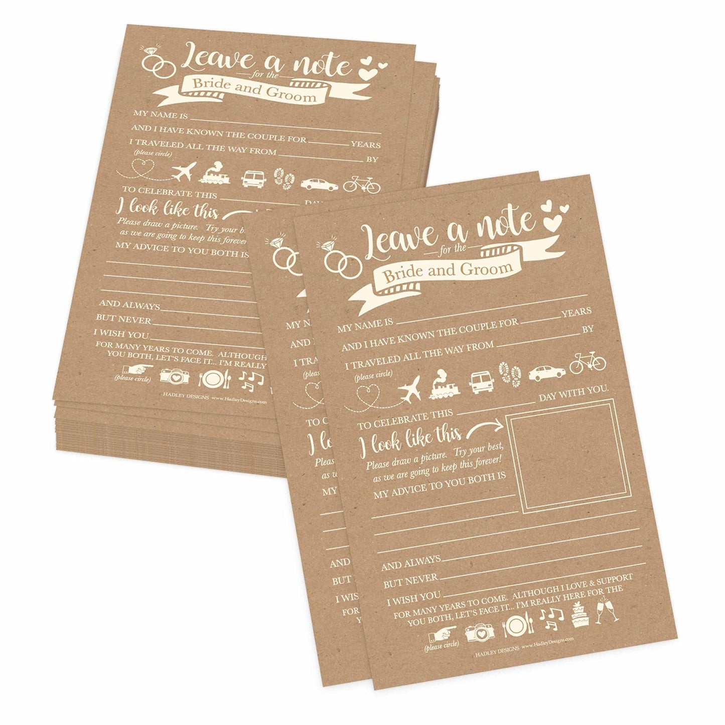Wedding Mad Libs Advice Cards | Set of 25 | Bridal Shower Games