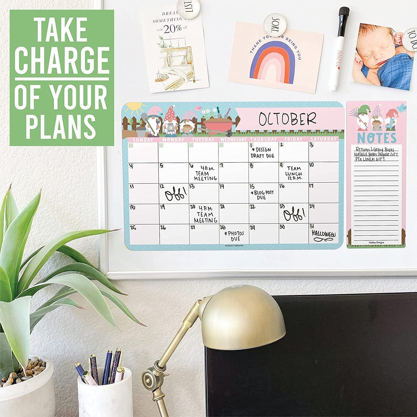 Gnome Magnetic Calendar | Dry-Erase | Calendars & Planners