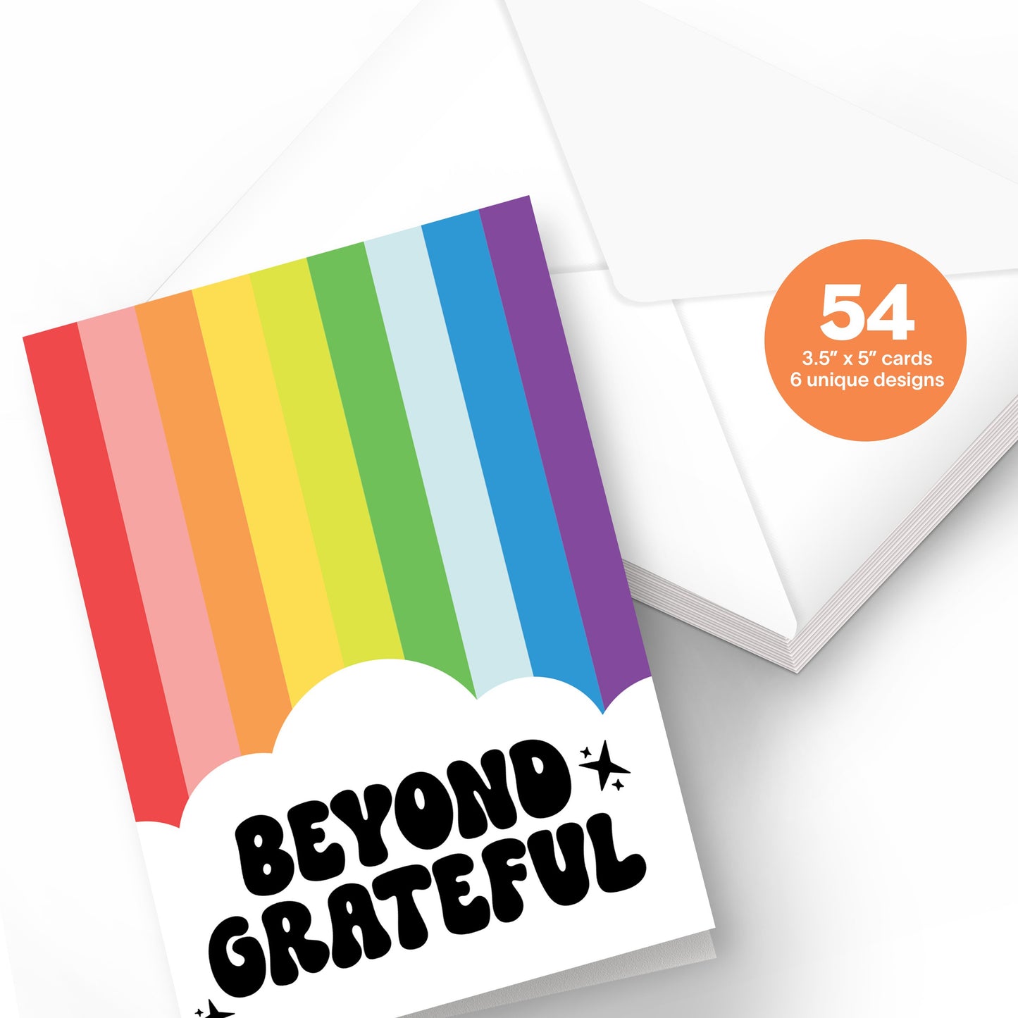 Thank You Cards | Set of 54 | Envelopes Included