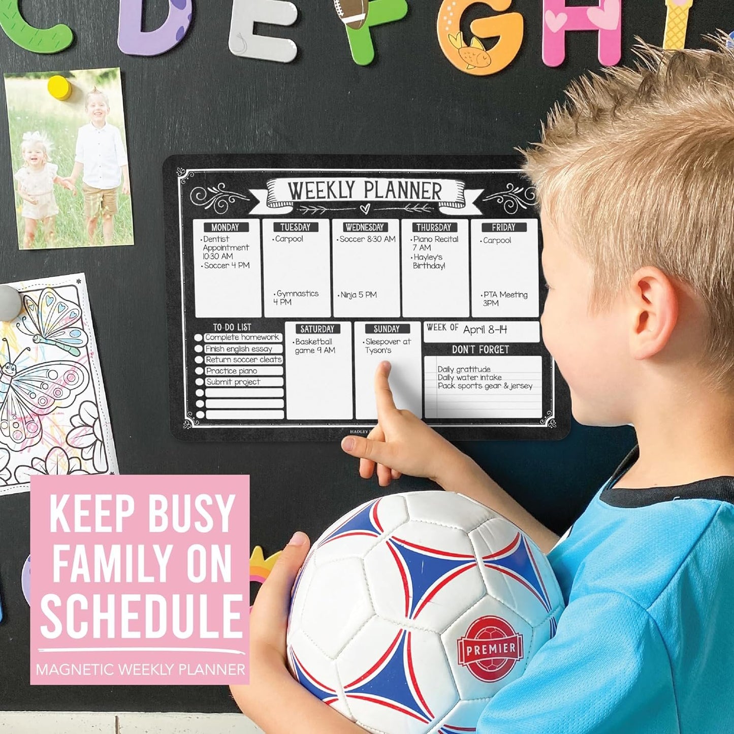 Chalkboard Fridge Weekly Calendar | Magnetic & Dry Erase | Calendars & Planners