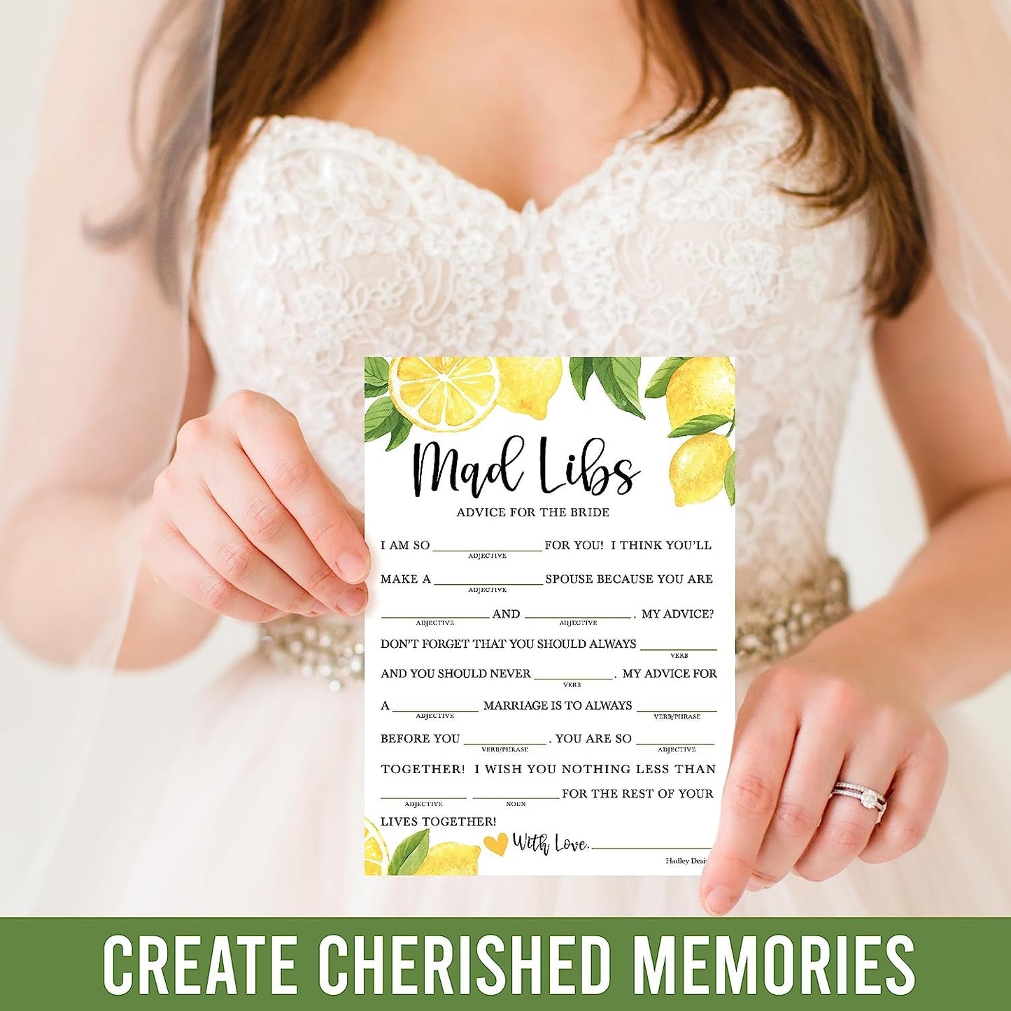 Guess The Dress & Mad Libs Games | Set of 20 | Bridal Shower Games
