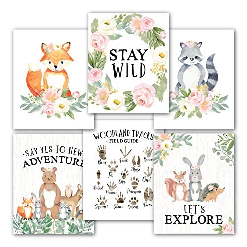 Woodland Animal Children's Wall Art | Set of 6 | Nursery Decor