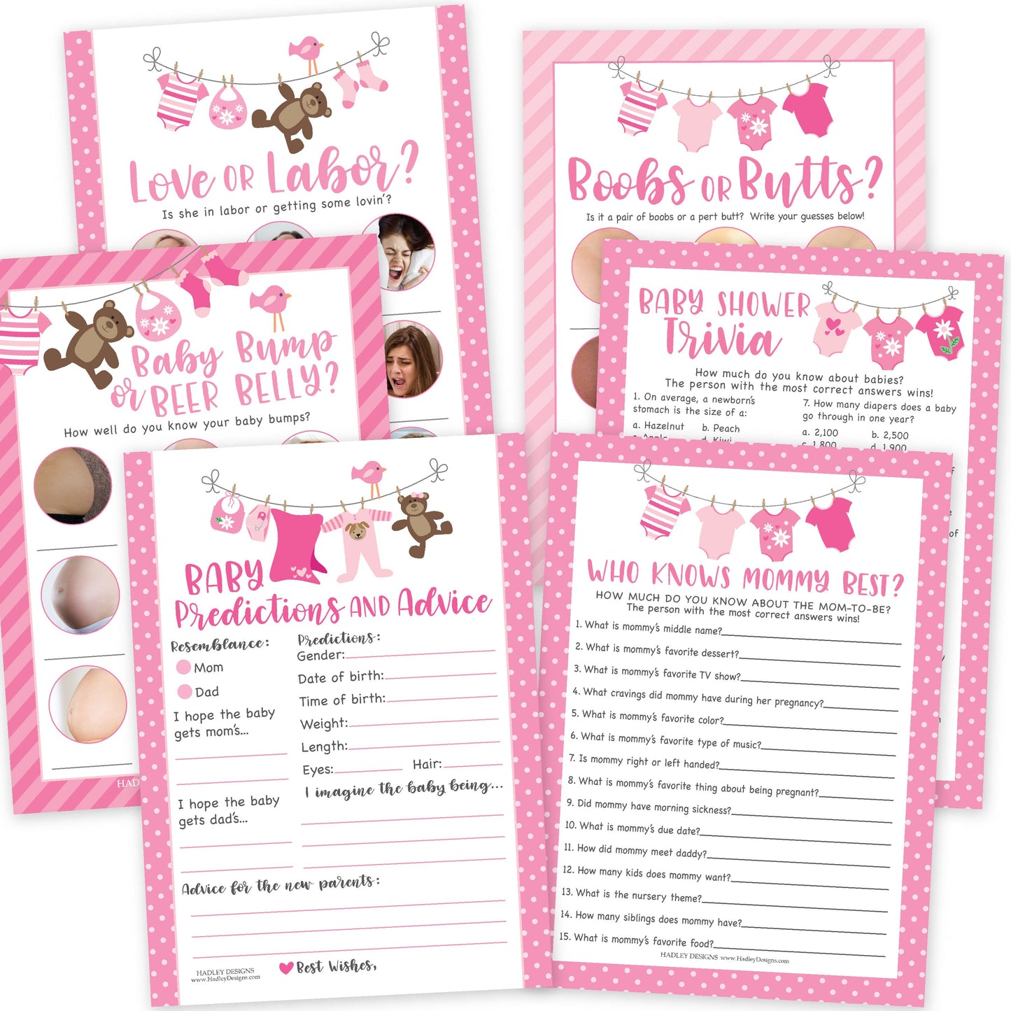 Giant Party Game Bundle | Set of 75 | Baby Shower Games