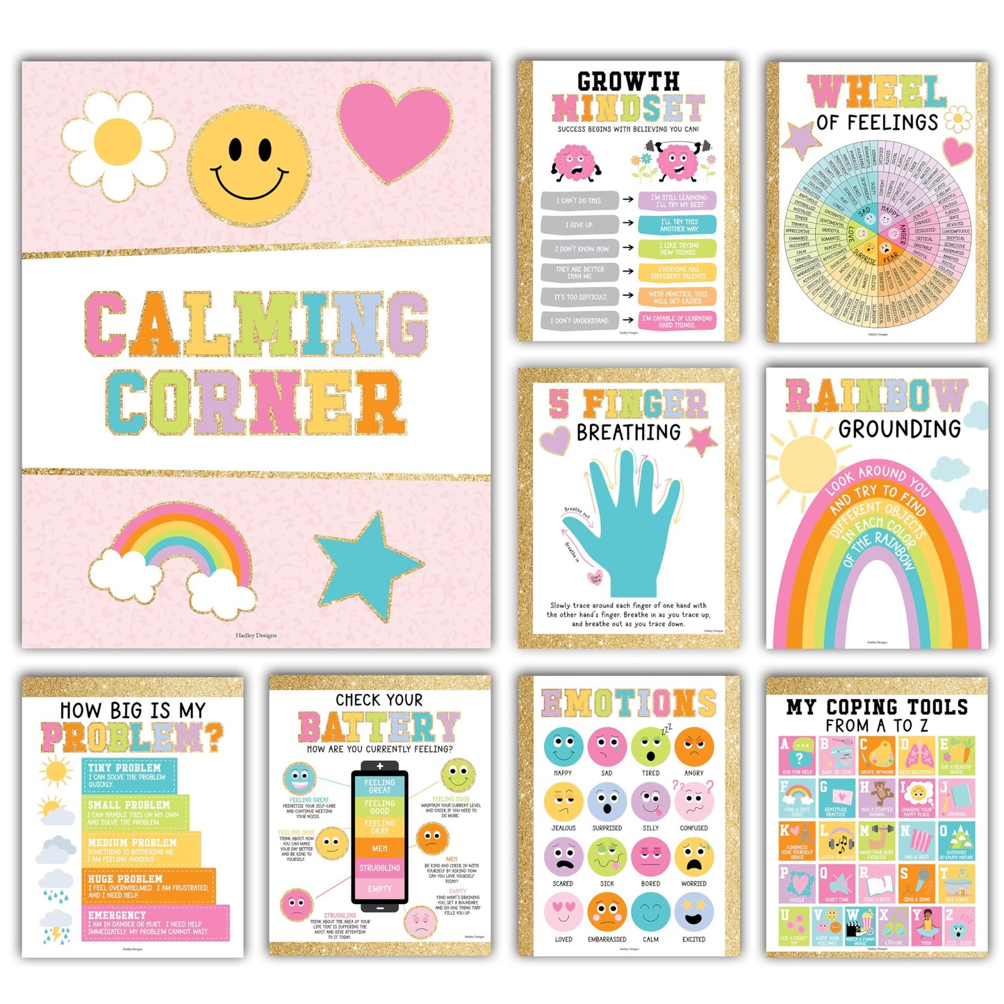 Calming Corner Posters | Set of 9 | Classroom Decor
