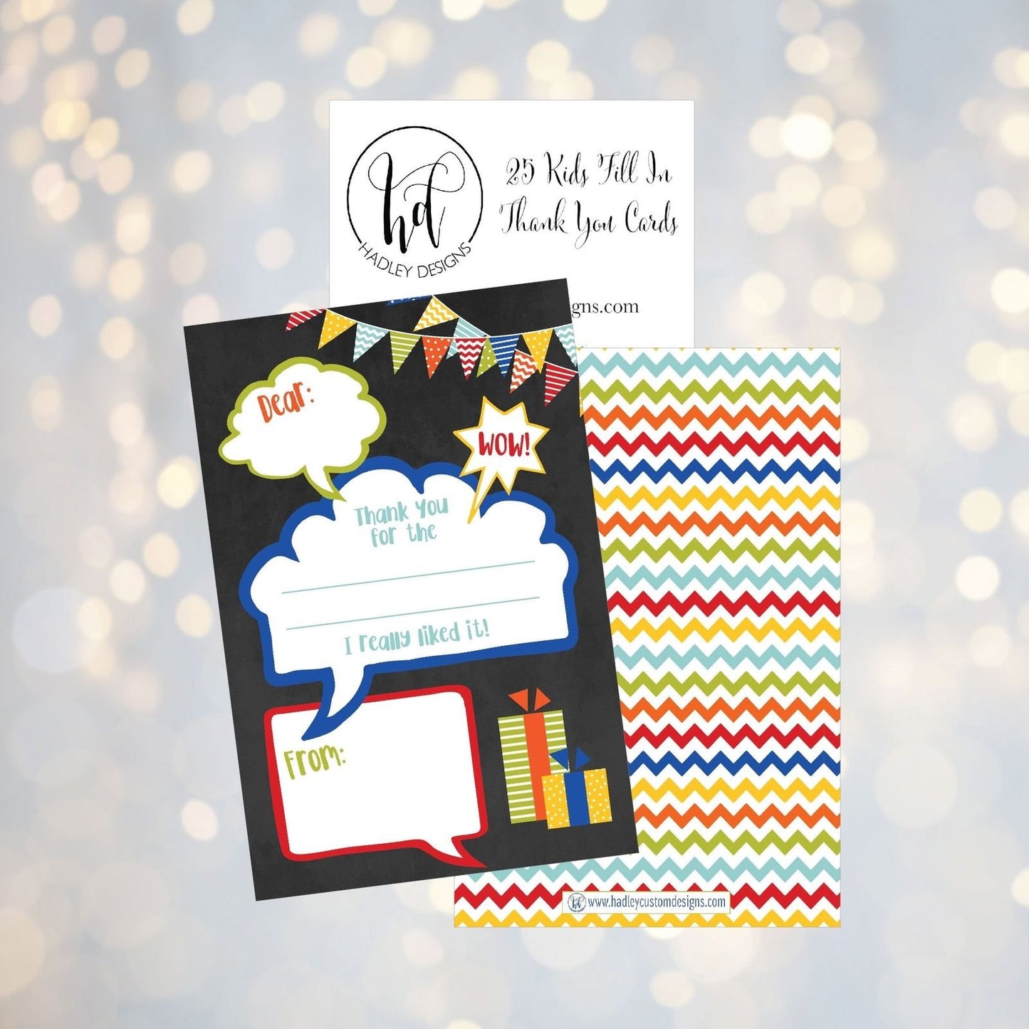 Kids Party Thank You Postcards | Set of 25 | Greeting Cards