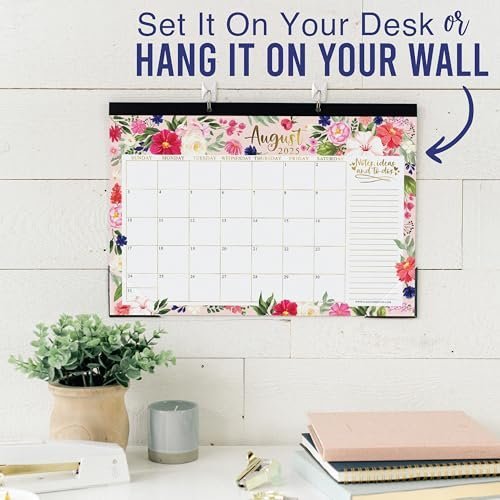 Spring Floral Large Desk Calendar | 18-Month | 2025-2026 | Calendars & Planners