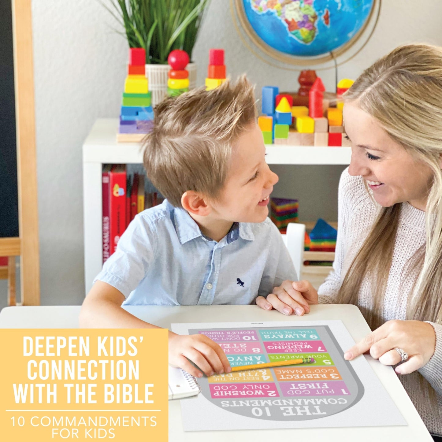 Colorful Pastel Bible Posters| Set of 9 | Sunday School Classroom