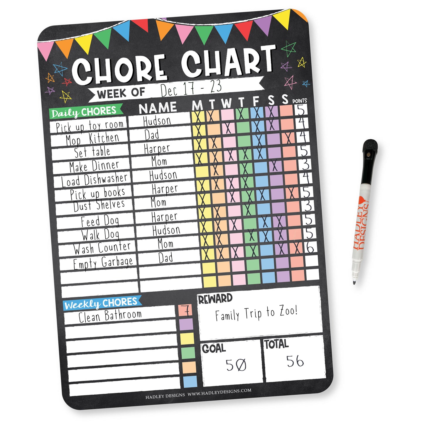 Family Chore Charts | Home Organization | Charts & Posters