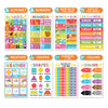 16 Colorful Prek and Kindergarten Posters and 9 Phonics and Vowels Posters for Classroom or Home