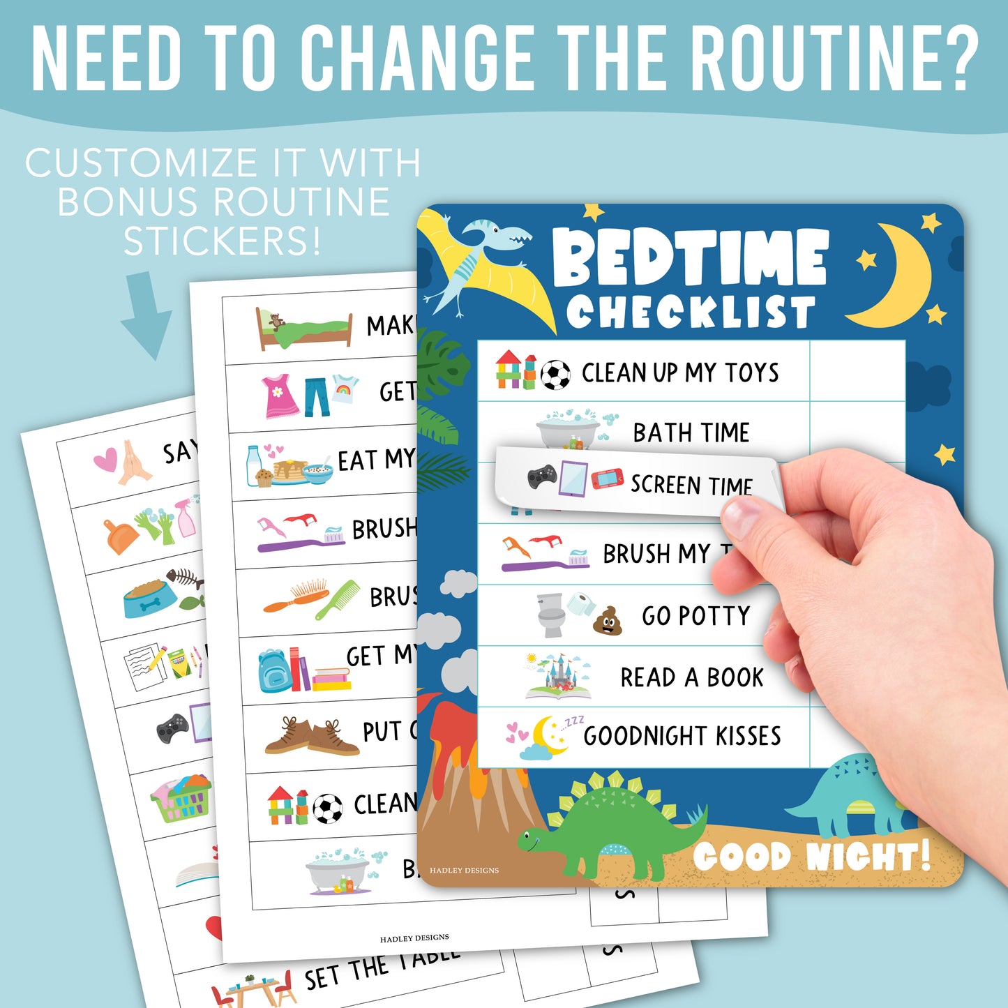 Dinosaur Day & Night Routine Charts | Daily Schedule | Educational Charts