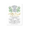 Greenery Elephant Baby Shower Invitation