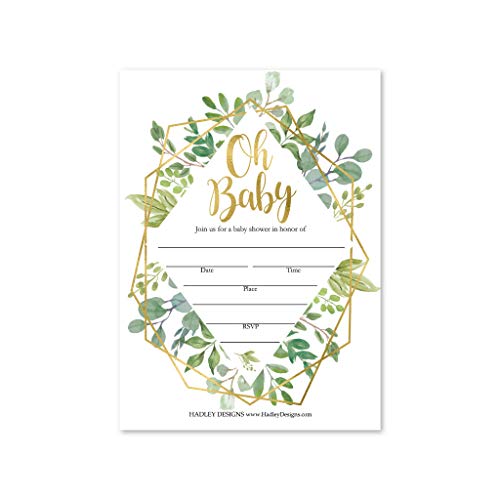 Baby Shower Invitations Shop by Theme | Greenery