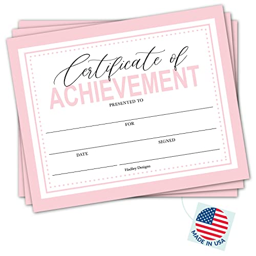 Pink Certificate of Achievement