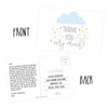 Cloud Doodle Baby Shower Thank You Postcard
