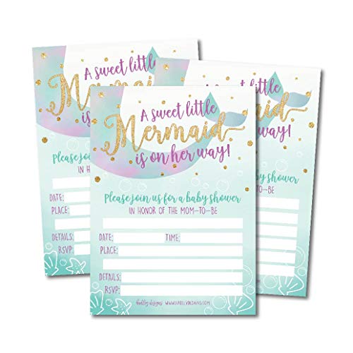 Mermaid Baby Shower Invitation