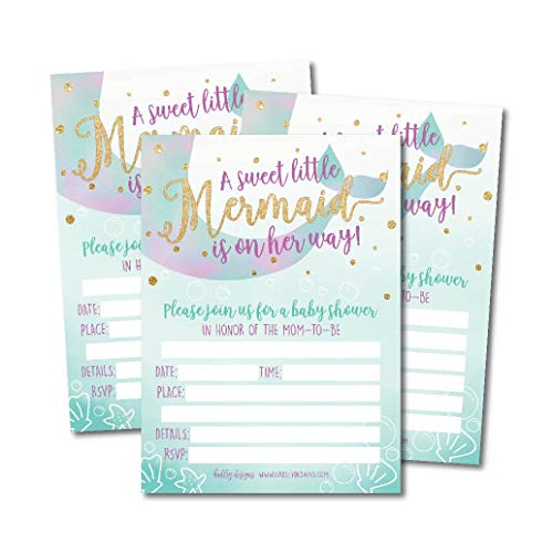 Baby Shower Invitations Shop by Theme | Mermaid
