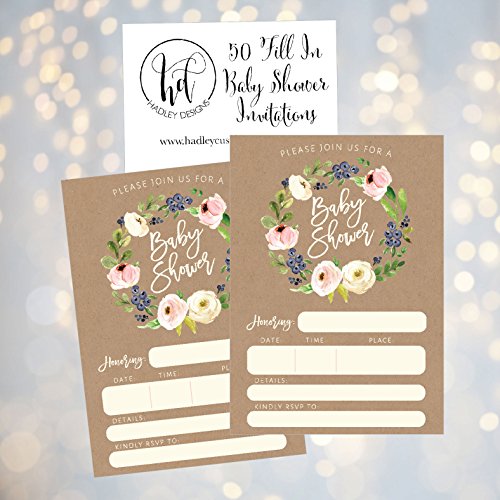 Floral Baby Shower Invitation