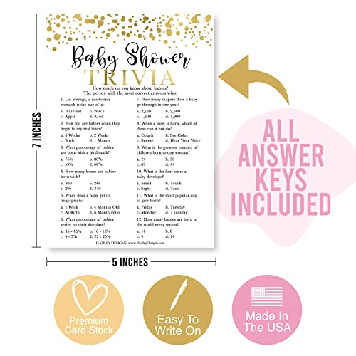 Gold Baby Shower Games