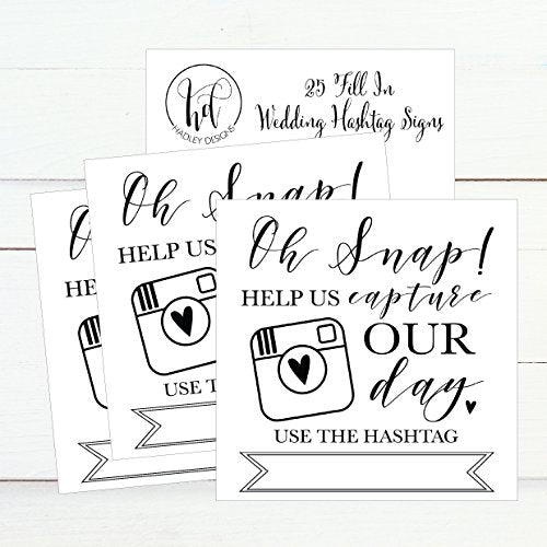 Wedding Hashtag Signs