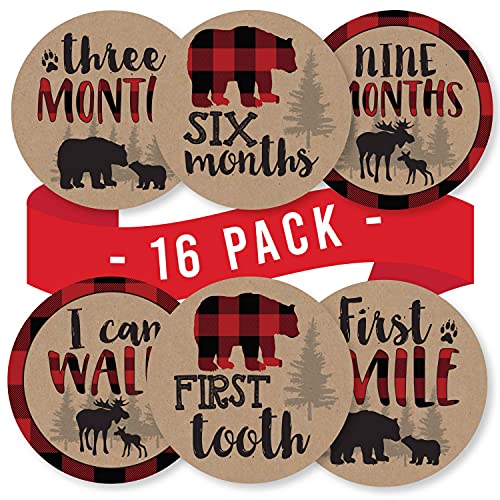 Lumberjack Baby Milestone Stickers