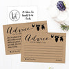 Rustic Advice Cards