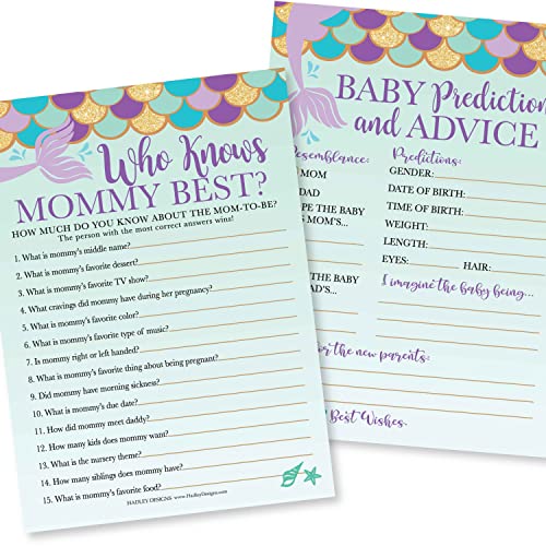 Baby Shower Games Shop by Theme | Mermaid