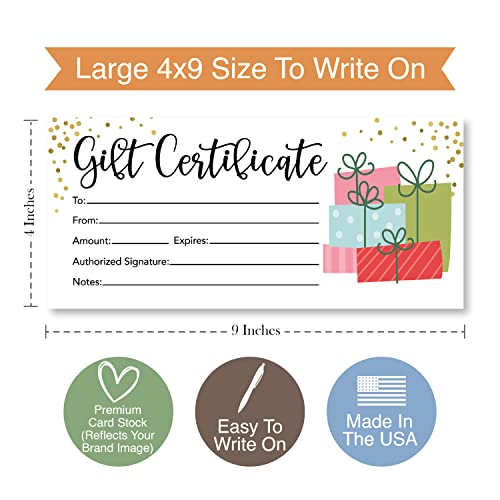 Gift Boxes Gift Certificates