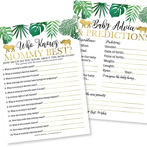 Safari Baby Shower Games