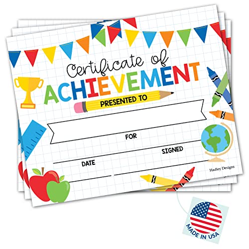 Colorful Supplies Certificate of Achievement