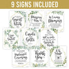 Geo Greenery Wedding Signs & Decor
