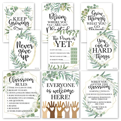 Greenery Classroom Motivational Posters