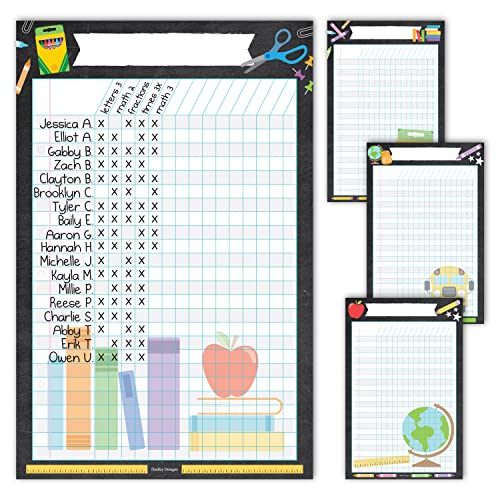 Colorful Homework Trackers