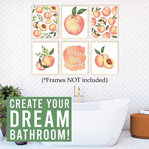 Peach Bathroom Wall Art