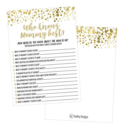 Gold Baby Shower Games