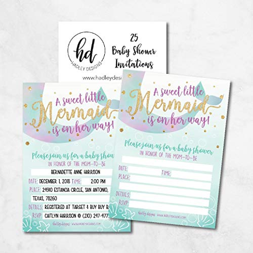 Mermaid Baby Shower Invitation