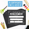 Black & White Chalk Certificate of Achievement