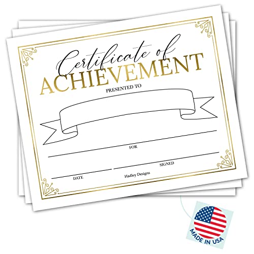 Elegant Gold Certificate of Achievement