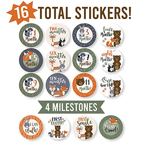 Woodland Baby Milestone Stickers