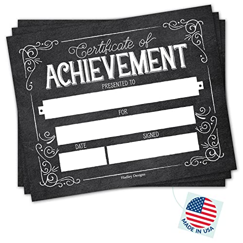 Black & White Chalk Certificate of Achievement