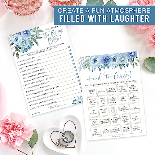 Dusty Blue Bridal Shower Games