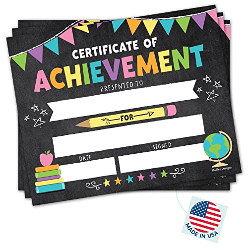 Colorful Pastel Chalk Certificate of Achievement