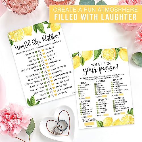 Lemon Bridal Shower Games