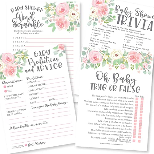 Floral Baby Shower Games